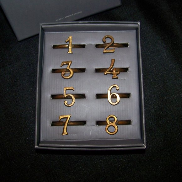 RESTORATION HARDWARE RH SET OF 8 VINTAGE NAPKIN RINGS - NEW - Picture 2 of 4